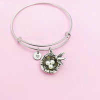 Silver Bird Nest Bracelet, N159A