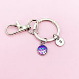 Silver Mermaid Scale Keychain, AN1409