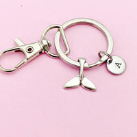 Silver Mermaid Tail Charm Keychain, AN1234