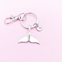 Silver Mermaid Tail Charm Keychain, N5601