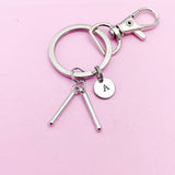 Percussion Mallets Keychain, Silver Percussion Mallets Charm, Music Charm, Matching Band Gifts, Personalized Gift, N1307A