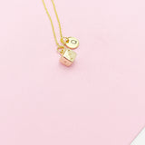 Gold Dice Necklace, Bunco Club Gift, Dainty Necklace, AN124