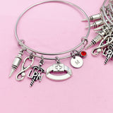 Licensed Practical Nurse Bracelet, LPN Bracelet, Medical Syringe Stethoscope Nurse Hat, Nurse Student, Nursing Gift, Christmas Gift, N3984