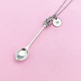 Kitchen Utensil Cross Crown Spoon Charm Necklace, N5604