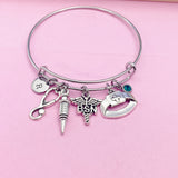 Bachelor of Science Nursing Charm Bracelet, BSN Caduceus Charm, N2861