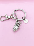 Anatomical Heart Charm Keychain, Silver or Bronze Option, BN4935