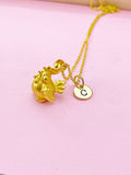 Gold Cute Chicken Hen Rooster Charm Necklace, N5288