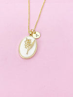 Lily of the Valley May Birth Flower Gold Necklace Birthday Gifts, Personalized Gifts, N4883E