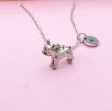 Silver French Bulldog Charm Necklace, N407A