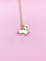 Best Christmas Gift Gold Pig Charm Necklace, Pig Charm, Farm Animal Charm, Farmer Gift, Pet Gift, 4 H Gift, N1121