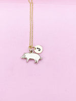 Best Christmas Gift Gold Pig Charm Necklace, Pig Charm, Farm Animal Charm, Farmer Gift, Pet Gift, 4 H Gift, N1121