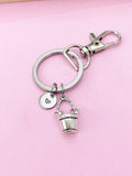 Water Pail Bucket Keychain, Best Christmas Gift, Graduation Gift, Birthdays Gift, Personalized Initial Keychain, N1116D