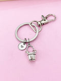 Water Pail Bucket Keychain, Best Christmas Gift, Graduation Gift, Birthdays Gift, Personalized Initial Keychain, N1116D