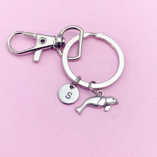 TINY Seal Charm Keychain, Seal Charm, Manatee Charm, Sea Cow Charm, Biologist Gift, Biology Jewelry, Sea Lion, Sea Cow Charm, CN5093