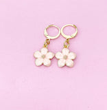 Gold Pink Magnolias Earrings, N1956F