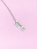 Strong is Beautiful Silver Necklace, Fitness Gift