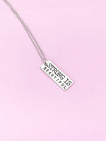 Silver Strong is Beautiful Necklace, Fitness Charm, N64