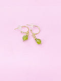 Peridot Earrings, Natural Gemstone Jewelry, N3974