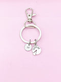 Silver Cheese Charm Keychain, AN5519