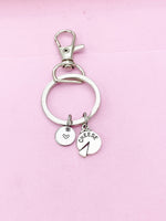 Silver Cheese Charm Keychain, AN5519