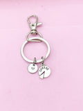 Silver Cheese Charm Keychain, AN5519