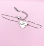 Silver Great Grandma Heart Charm Bracelet, Personalized Gift