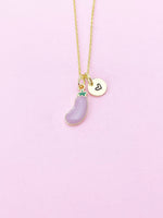 Gold Eggplant Necklace, Personalized Gift, N3573