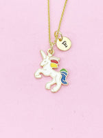 Unicorn Necklace, Rainbow Unicorn, N4358