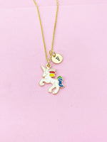 Unicorn Necklace, Rainbow Unicorn, N4358