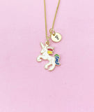 Unicorn Necklace, Rainbow Unicorn, N4358