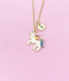 Unicorn Necklace, Rainbow Unicorn, N4358