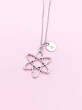 Silver Atom Charm Necklace, N1499