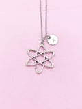 Silver Atom Charm Necklace, N1499