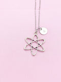 Silver Atom Charm Necklace, N1499
