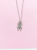 Torah Scroll Star of David Charm Necklace, Silver Tone Pendant