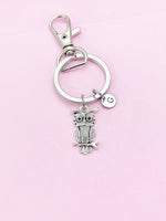 Silver Owl Charm Keychain, AN2118