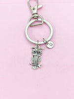 Silver Owl Charm Keychain, AN2118