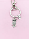 Silver Owl Charm Keychain, AN2118