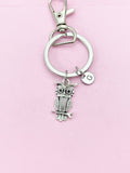 Silver Owl Charm Keychain, AN2118