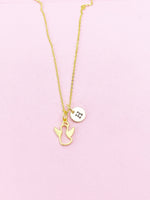 Gold Guardian Angel Charm Necklace, N3032