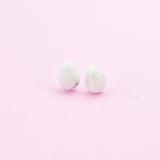 Sterling Silver Natural Howlite Teardrop Stud Earrings, N5609