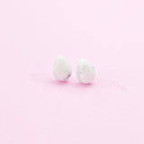 Sterling Silver Natural Howlite Teardrop Stud Earrings, N5609