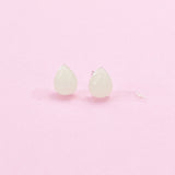Sterling Silver Natural Quartz Teardrop Stud Earrings, N5617