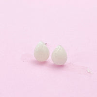 Sterling Silver Synthetic Luminous Stone Teardrop Stud Earrings, N5616