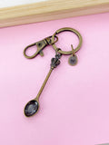 Spoon with Crown and Cross Charm Keychain, AN2663