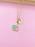 Ping Pong Racket Necklace, Table Tennis Bat Charm Necklace Gift, N4356