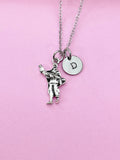 Fisherman Charm Necklace, Initial Pendant, Personalized Gift