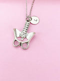 Silver Anatomical Human Anatomy Pelvis Charm Necklace, N283