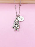 Silver Basset Hound Dog Charm Necklace, N2884