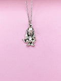 Silver Basset Hound Dog Charm Necklace, N2884A